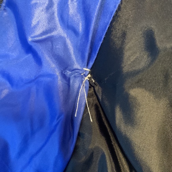 JACK BB DAKOTA size large cobalt blue big black buttons puffy pea coat - Picture 7 of 15